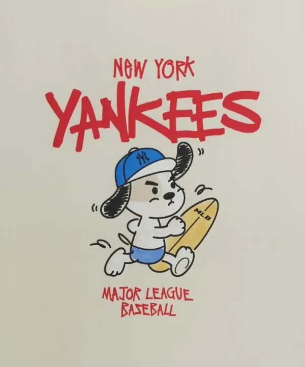 Футболка с принтом Summer Artwork, Mlb Kids, кремовый — фото 3