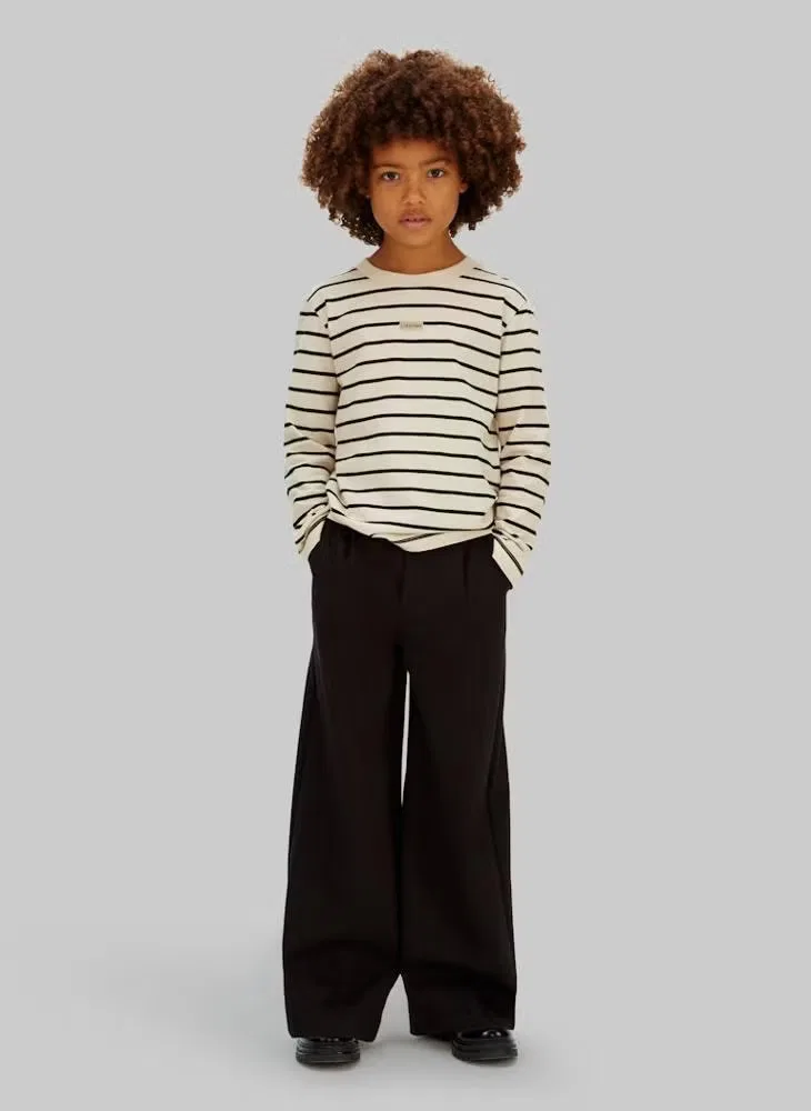 Брюки широкие Youth casual Calvin Klein Jeans, черный
