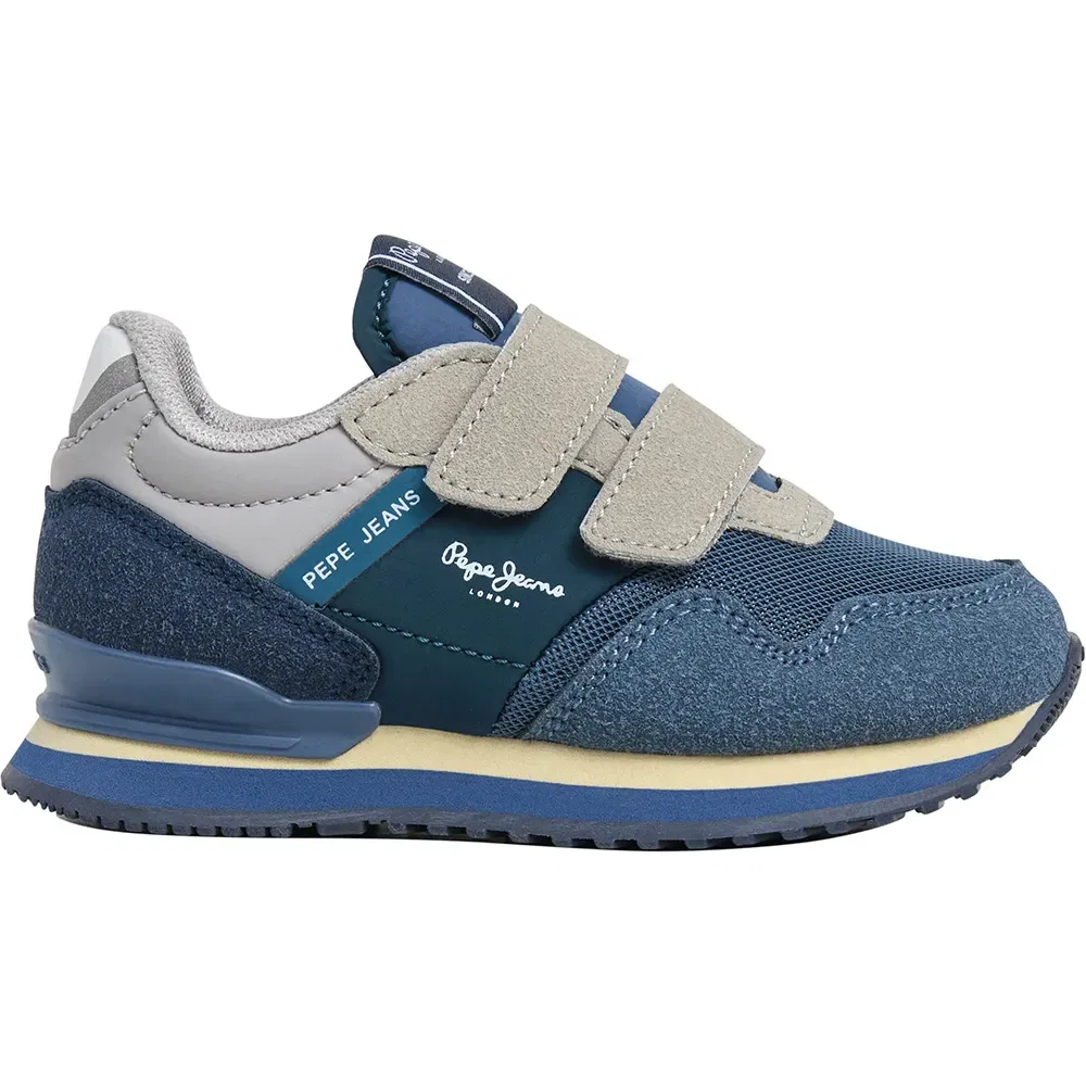 Детские кроссовки для мальчиков с липучками Pepe jeans London Essence, Blue