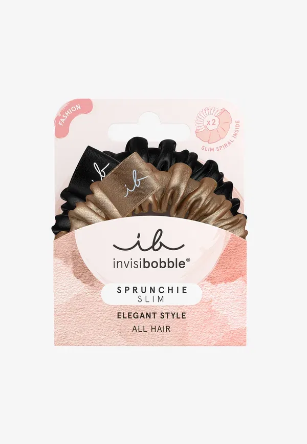 Резинка для волос Sprunchie (2 шт.) - аксессуар для укладки волос Invisibobble, золотой — фото 2