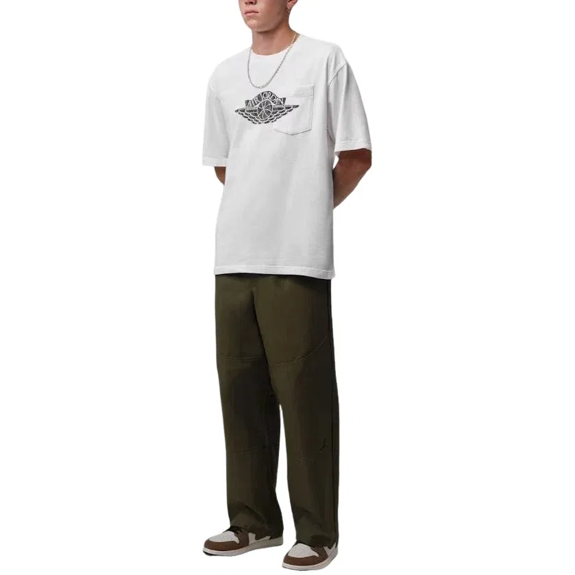 Мужская футболка с карманом Air Jordan Flight Essentials Pocket T-Shirt, белый — фото 3