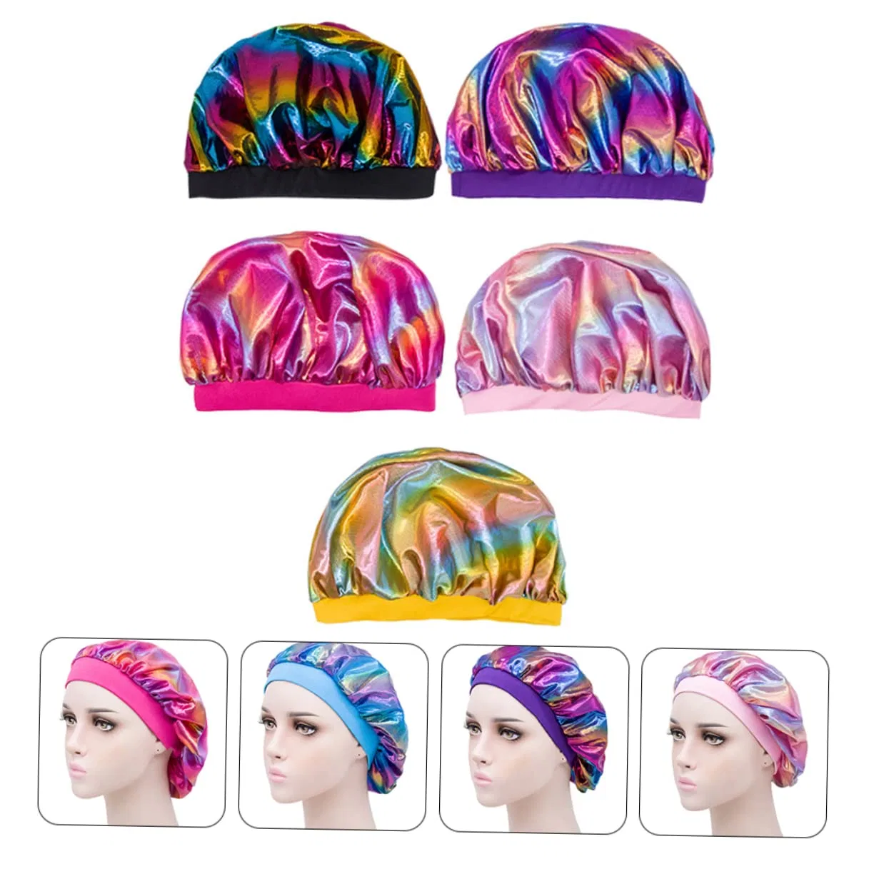 Шапочка для душа FRCOLOR, 5 шт, мультиколор — фото 2
