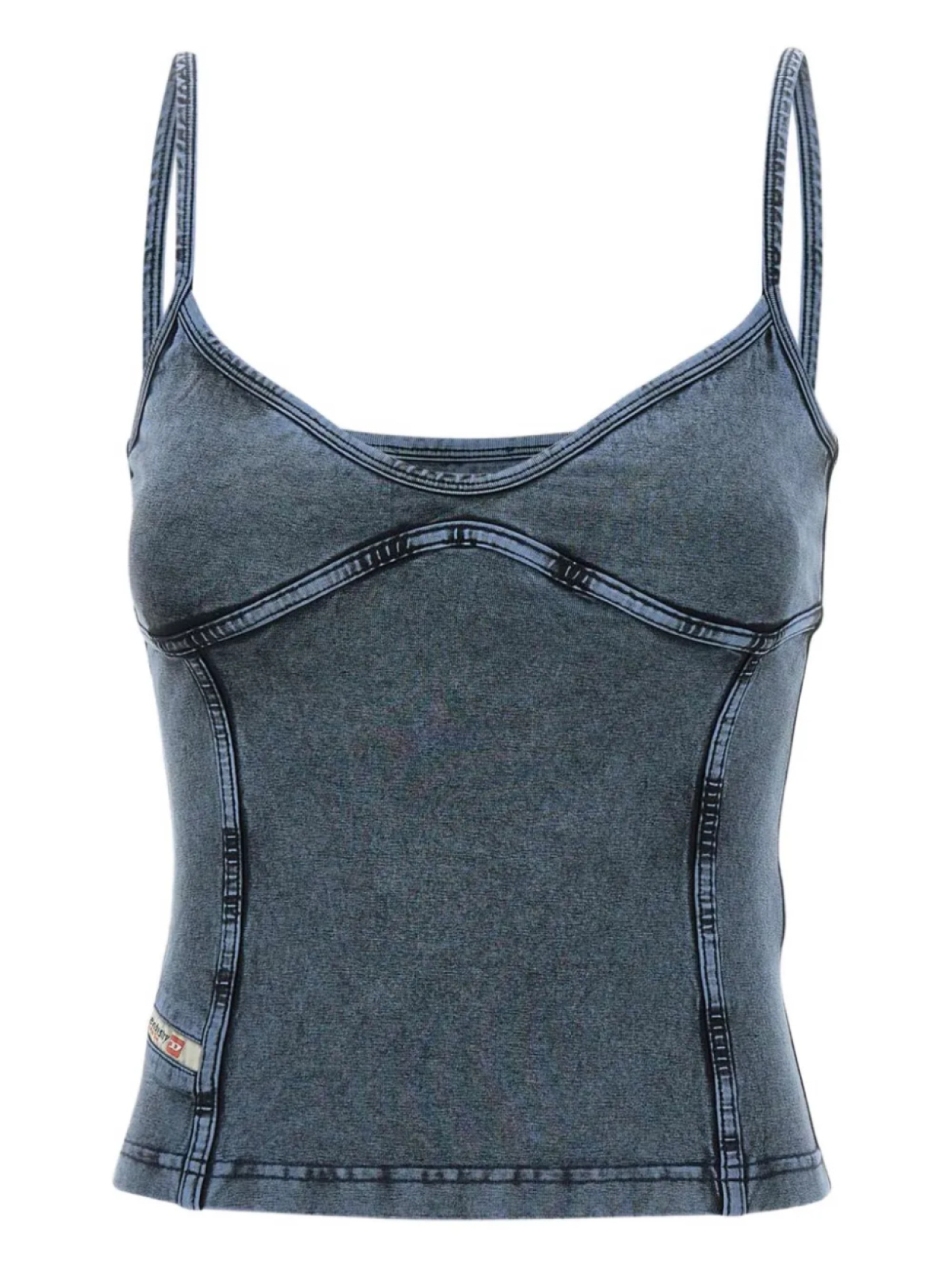

Топ Diesel denim corset top, синий