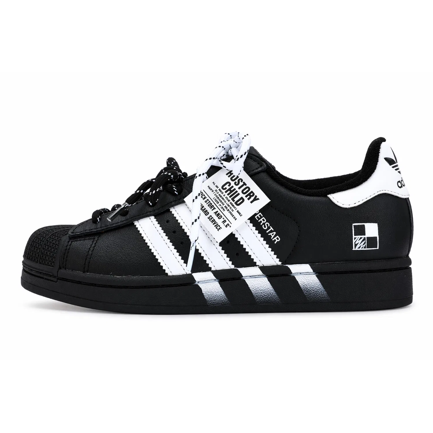 Детские кроссовки для скейтбординга Superstar 2, Adidas Originals, Black White