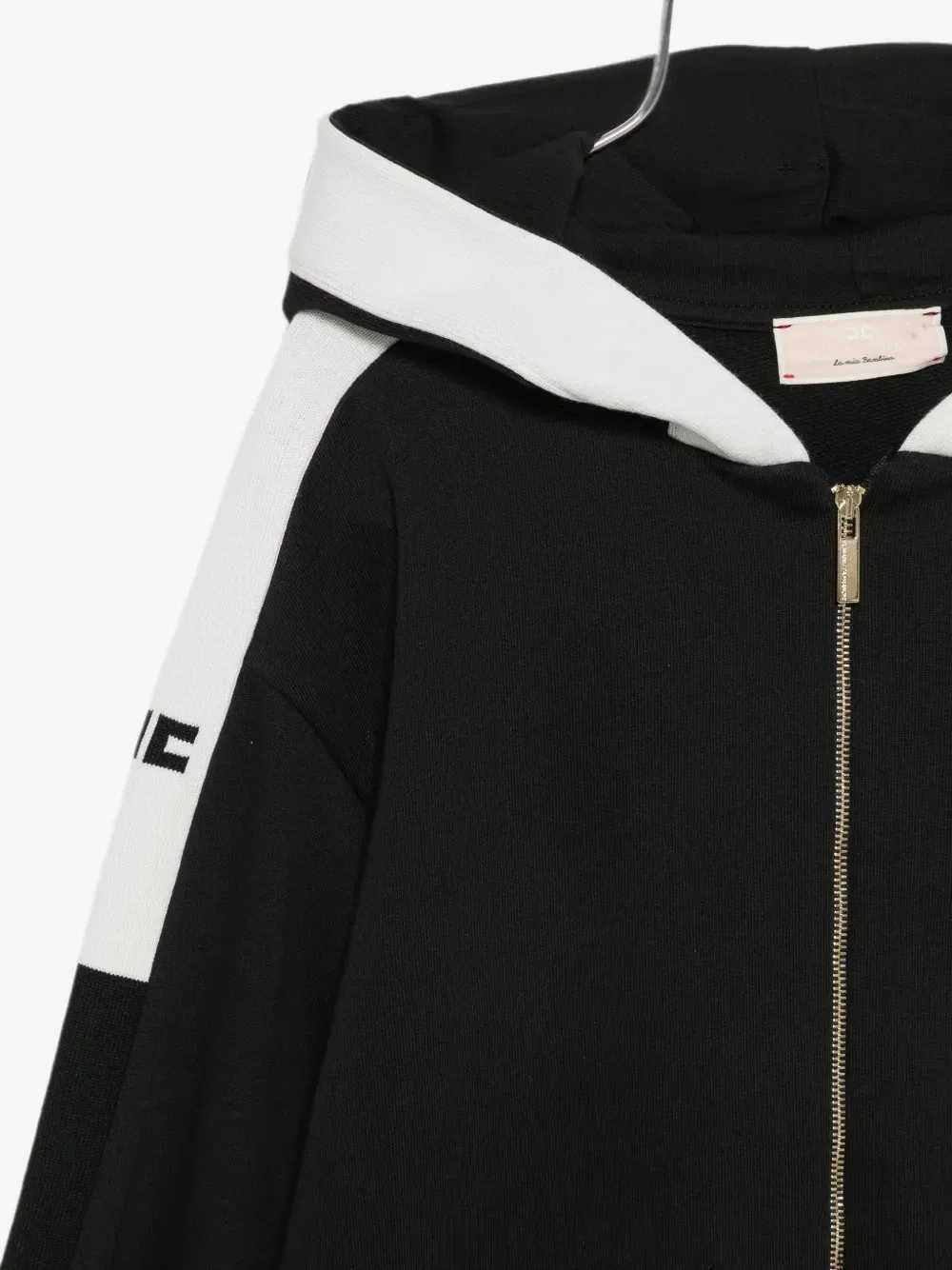 Толстовка на молнии с логотипом Elisabetta Franchi Kids, черный — фото 3
