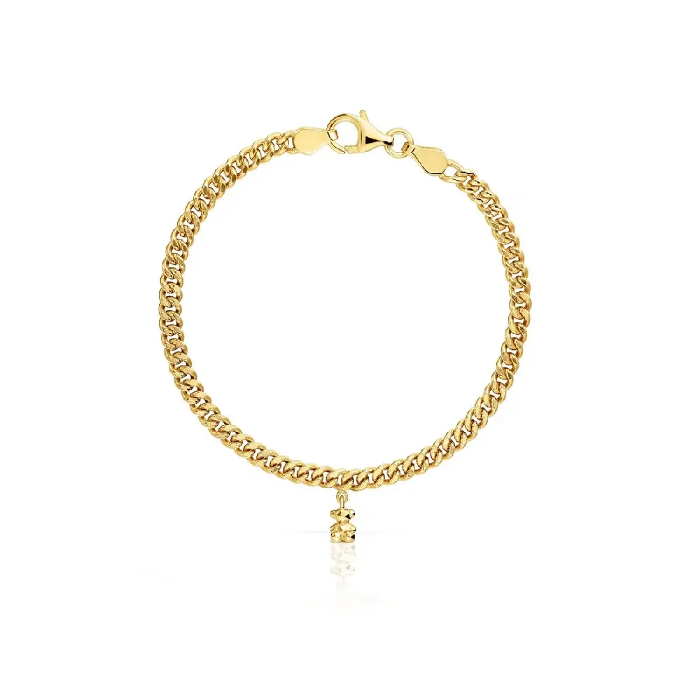 

Браслет Tous Curb Chain With Bold Bear, позолоченное серебро