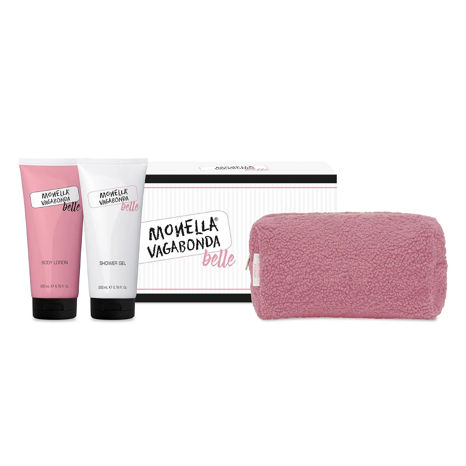 Набор для душа Monella Vagabonda Belle: гель для душа + лосьон для тела + косметичка Teddy, DIAMOND INTERNATIONAL, 530 г