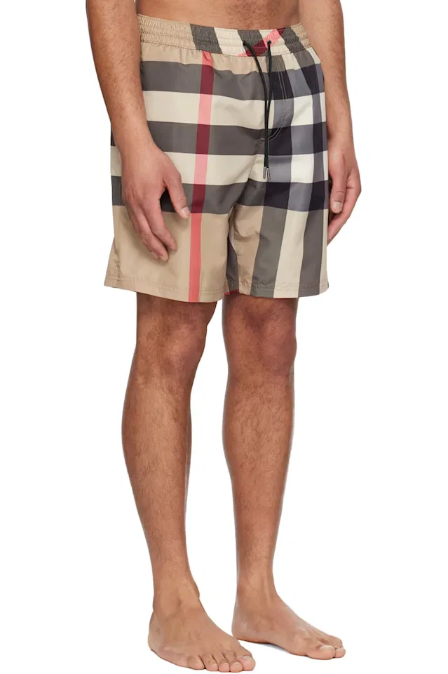 Плавки Guildes Burberry, клетчатый узор, бежевый — фото 2