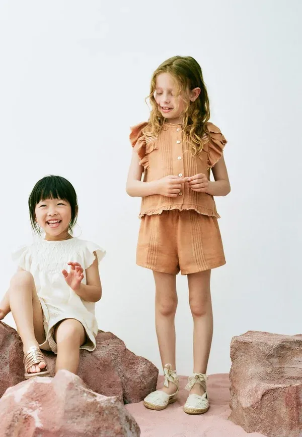 Детские шорты Mango Kids, оранжевый