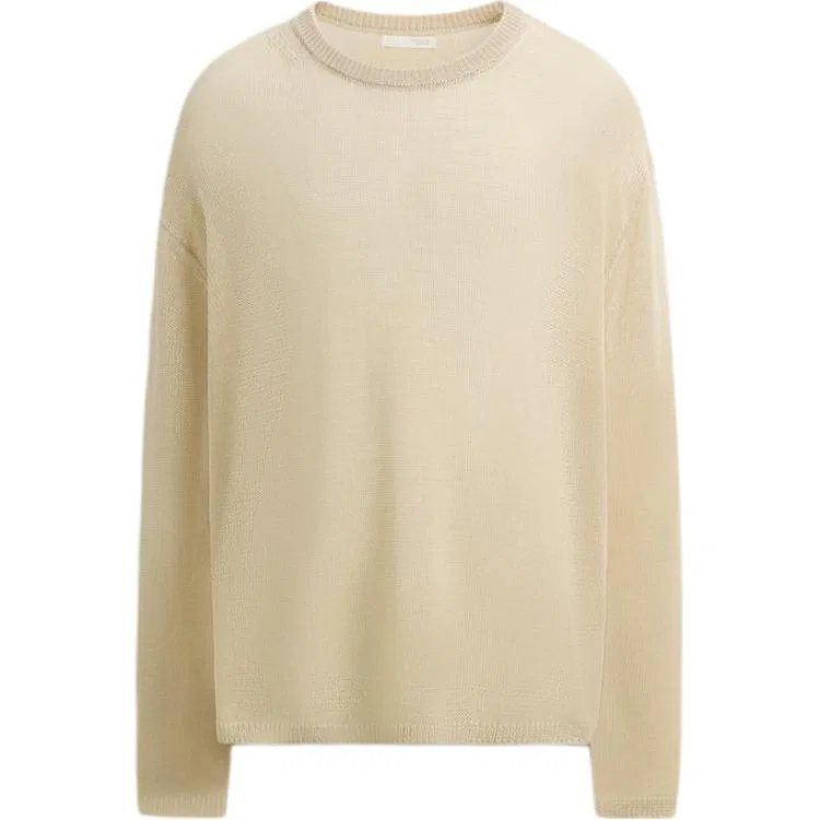 Мужской джемпер с длинным рукавом Light Beige ZARA, Светло-бежевый