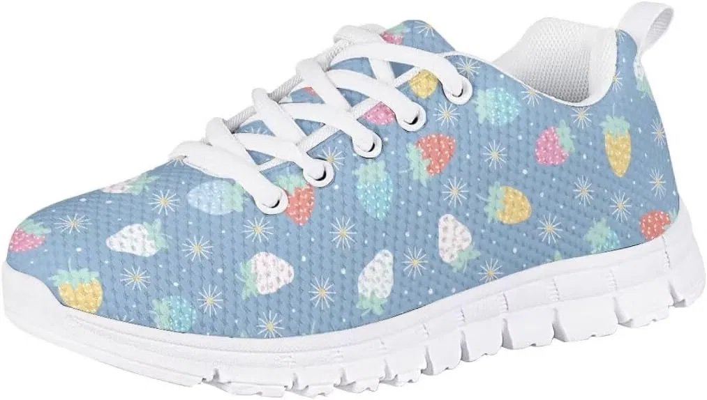 Детские кроссовки с принтом Pinupub Kawaii Cute, Colorful Strawberry