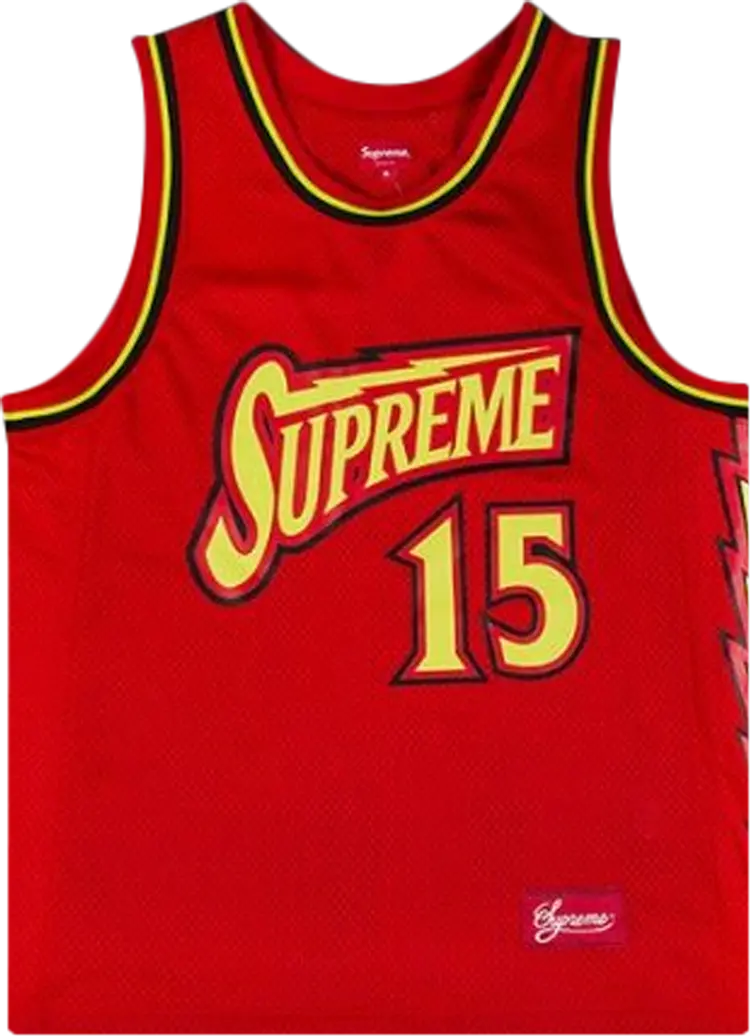 

Футболка Supreme Bolt Basketball Jersey 'Red', красный