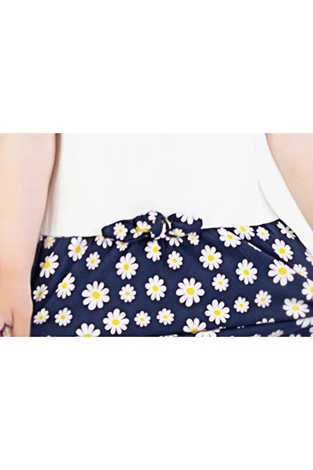 Детское платье для девочек с принтом Daisy Pattern Collar Dress Harika Kids, K — фото 4