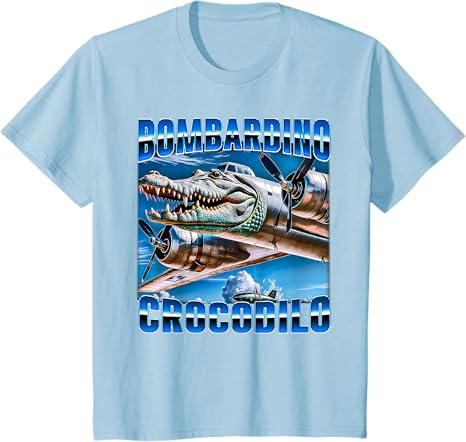 

Футболка Bombardino Crocodilo - Italian Brainrot, голубой