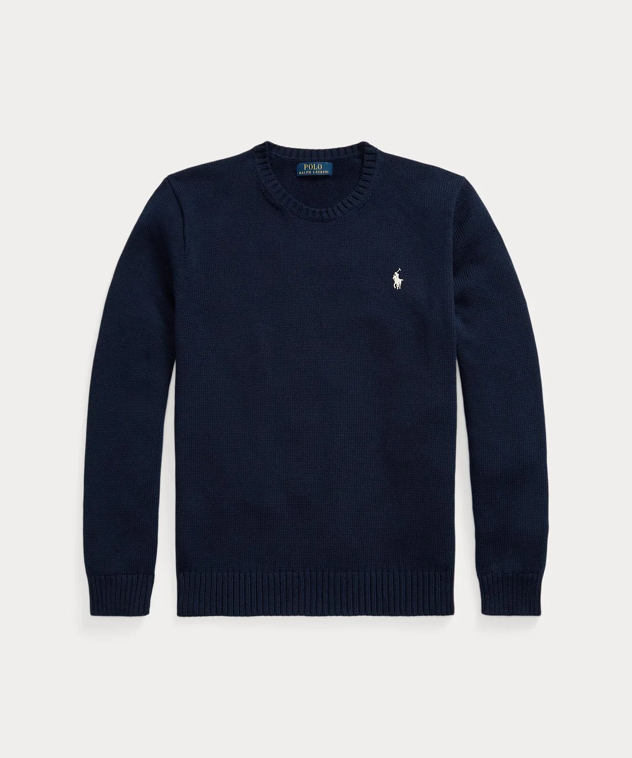 Мужской хлопковый свитер с длинным рукавомPOLO RALPH LAUREN, Navy — фото 2