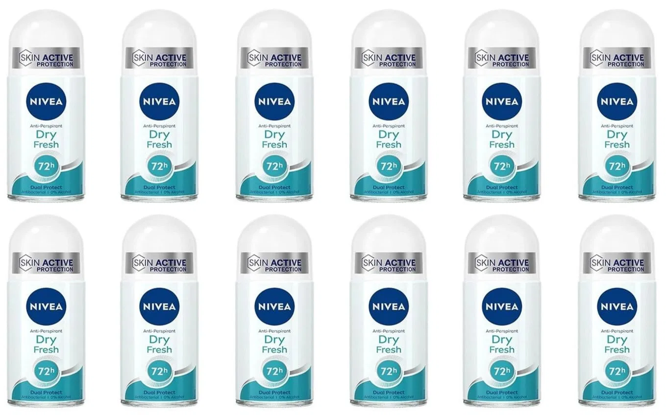 Дезодорант-антиперспирант роликовый NIVEA Dry Fresh, 50 мл, 12 шт