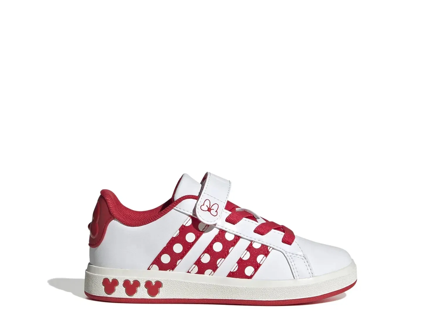 Кроссовки Minnie Mouse Grand Court, adidas, белый/красный — фото 3