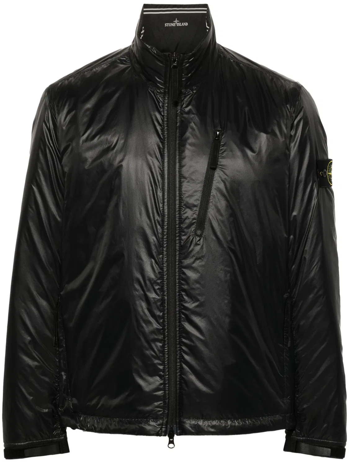 Куртка нейлоновая, черная Stone Island, черный