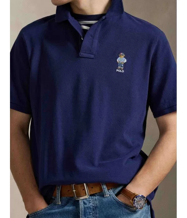 Мужское поло Polo Ralph Lauren, Blu Marino — фото 4