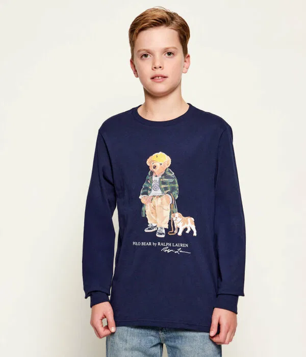 Детский лонгслив с длинным рукавом Polo Ralph Lauren, Blu Marino
