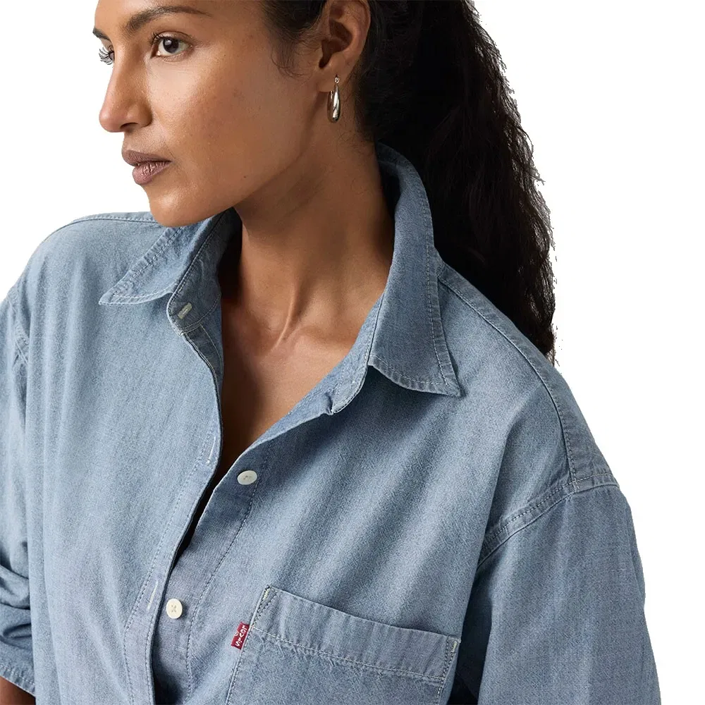 Женская рубашка с длинным рукавом Harlie Boyfriend Levi's, Blue — фото 4