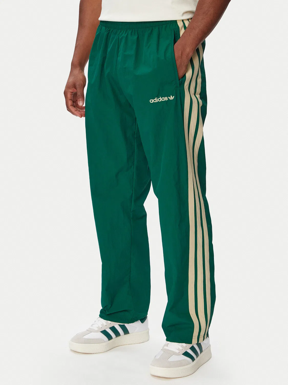 Мужские спортивные штаны стандартного кроя Cutline Track Adidas, зеленый