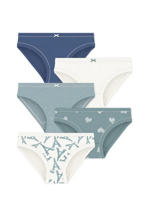 Комплект трусов с принтом 5 pack Hipsters Petit Bateau, net