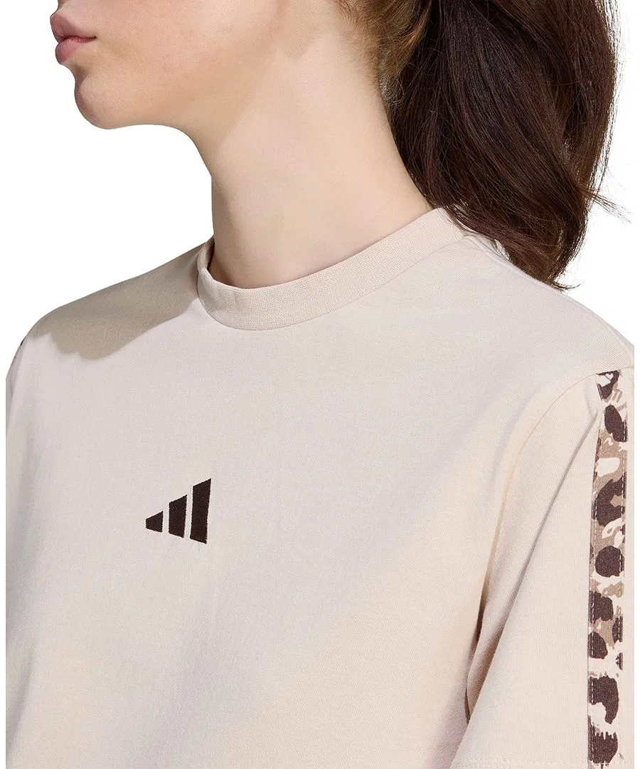 Футболка с принтом и 3-полосными деталями adidas, Crystal Linen Multicolor Crystal Linen — фото 4