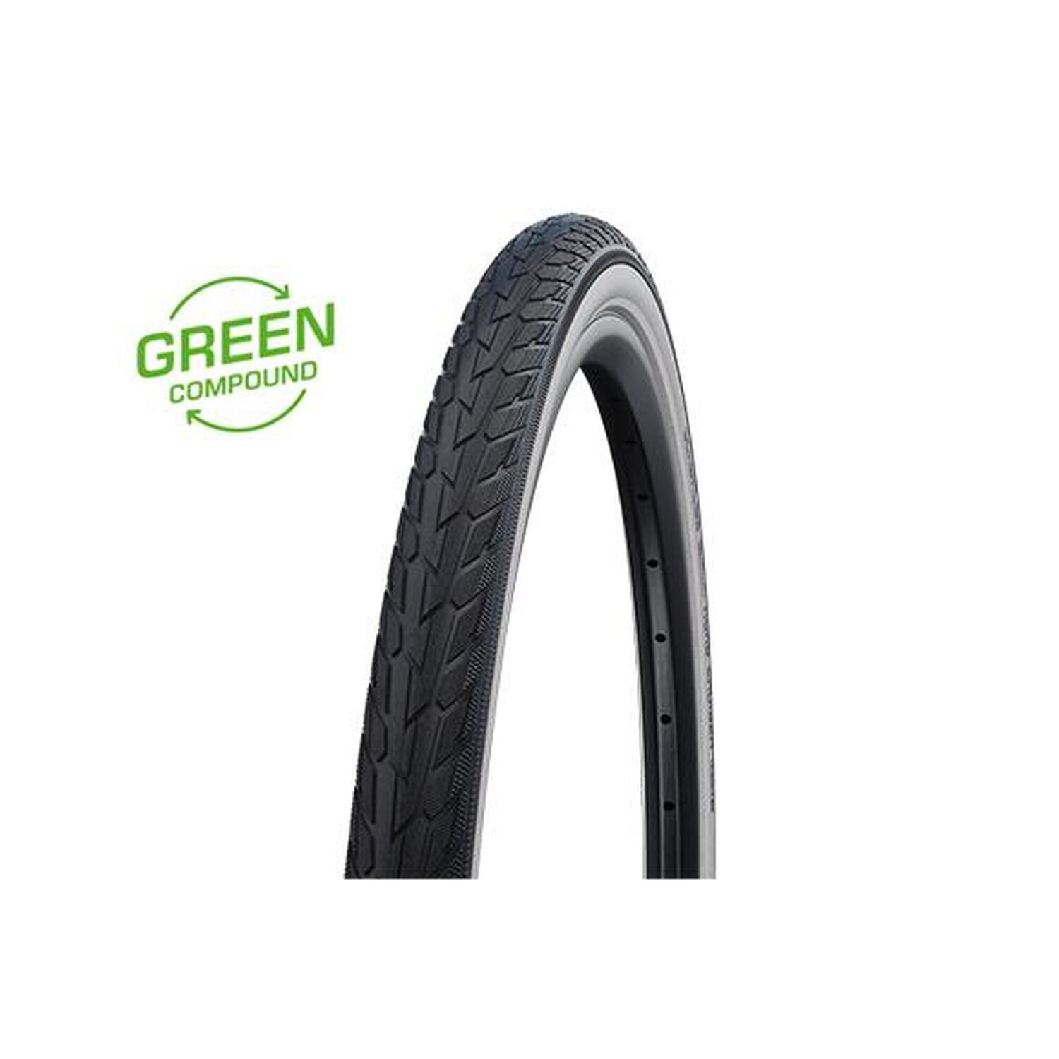 

Покрышка Road Cruiser Wired Tire — 24x1,75 дюйма — K-Guard — GC — whitewall SCHWALBE, черно-белый