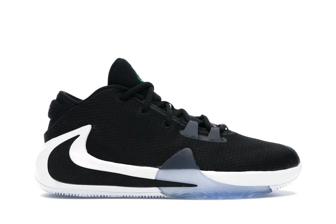 Детские кроссовки для мальчиков баскетбольные Nike Zoom Freak 1 Nike, Black/Black-White-Lucid Green