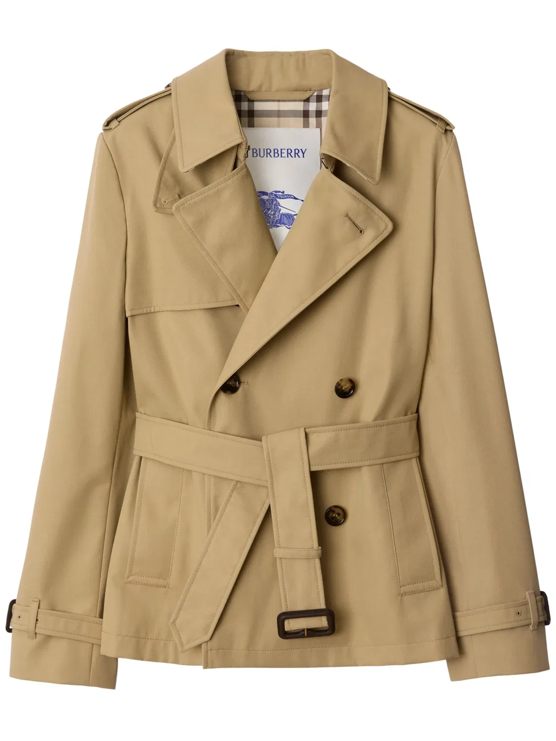 Тренч-куртка из смес cotton Burberry, нейтральный