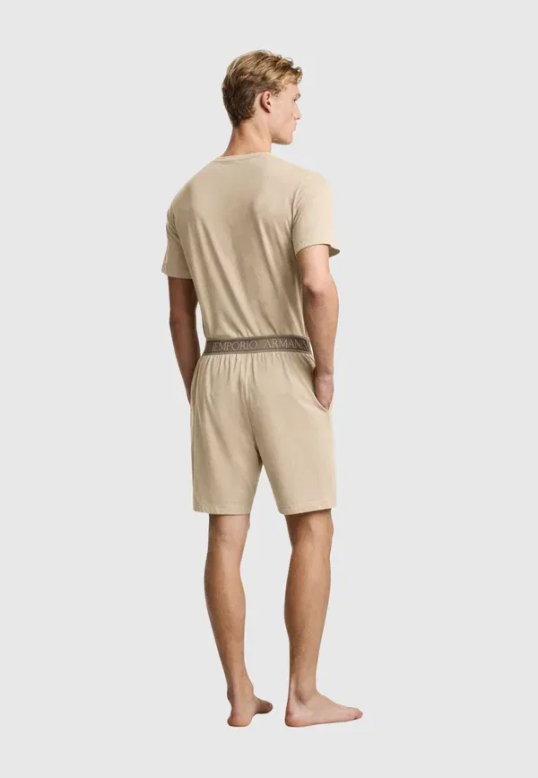 Пижамный комплект Megalogo pigiama: короткая пижама - пижамный комплект Emporio Armani, цвет sage — фото 2