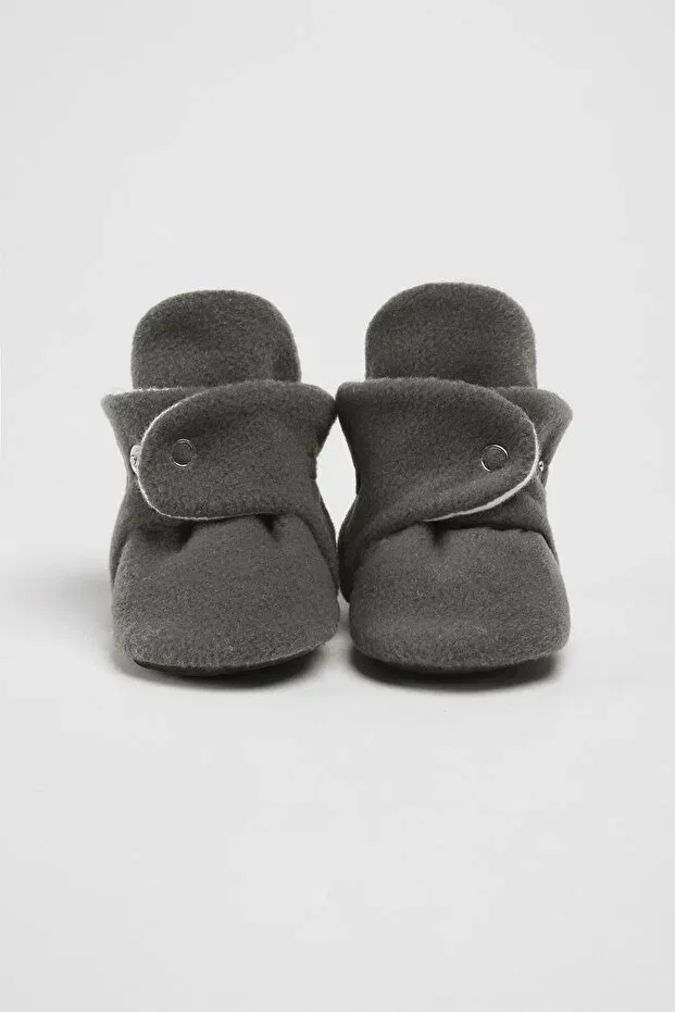 Детские домашние тапочки для девочек из флиса Babyzilla, Dark Gray — фото 3