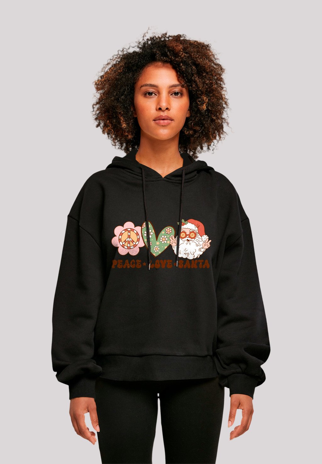

Толстовка с капюшоном PEACE LOVE SANTA WEIHNACHTEN F4NT4STIC, черный
