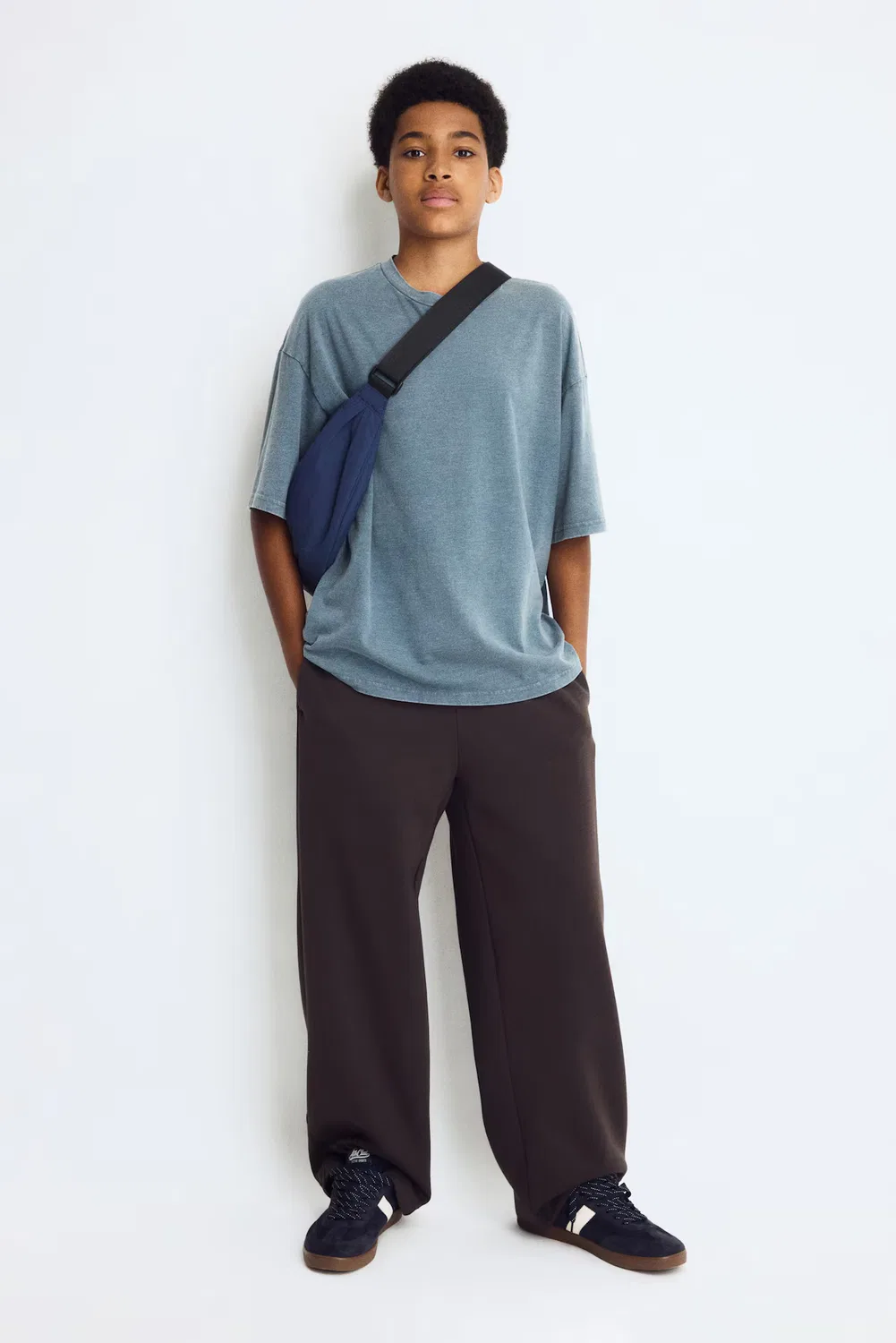 Спортивные брюки для бега с технологией Drymove, свободного кроя H&M, Rindenbraun