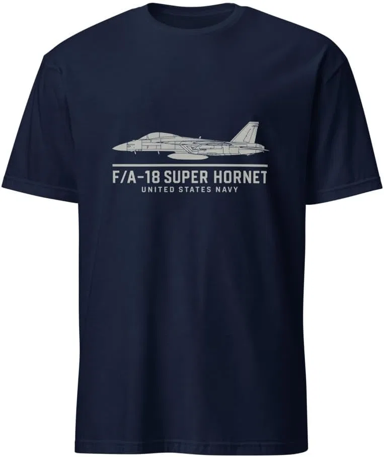 Мужская футболка с принтом F/A-18 Super Hornet, Navy