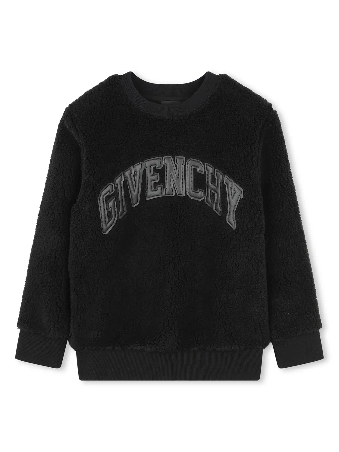 Свитшот с искусственной овчиной и логотипом Givenchy, черный
