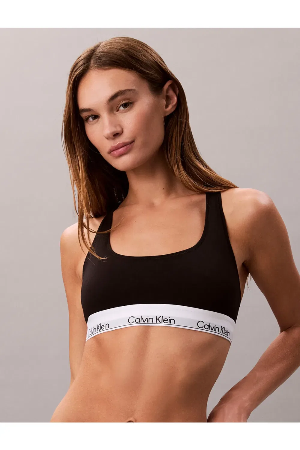 Женский хлопковый бюстгальтер без подкладки Icon Calvin Klein, Black — фото 2