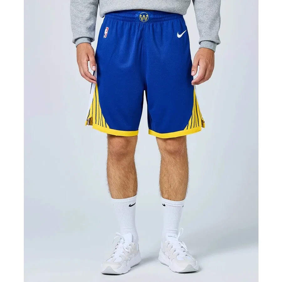 Шорты спортивные с принтом Golden State Warriors Swingman Short Road Nike, Синий — фото 4