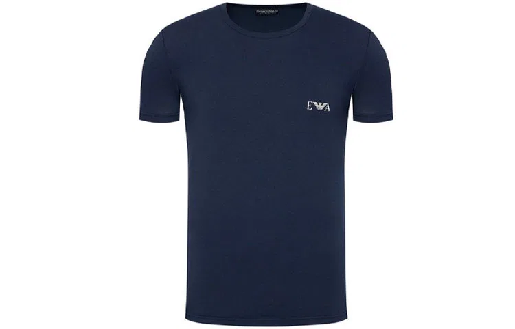 Мужская футболка с коротким рукавом, комплект из 2 штук, EMPORIO ARMANI, Dark Blue/Blue — фото 3
