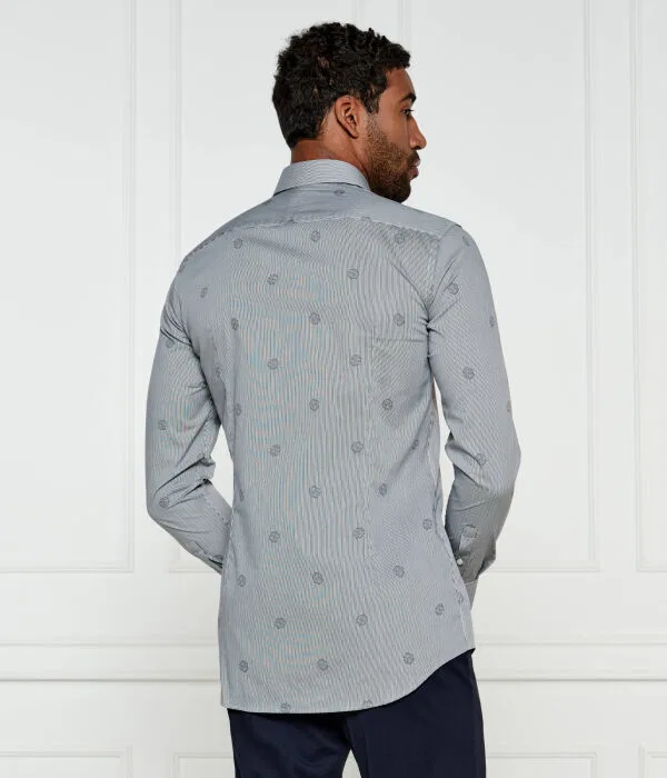 Мужская рубашка с длинным рукавом H-Hank-S-Kent-C1-232 Slim Fit BOSS, черный — фото 3