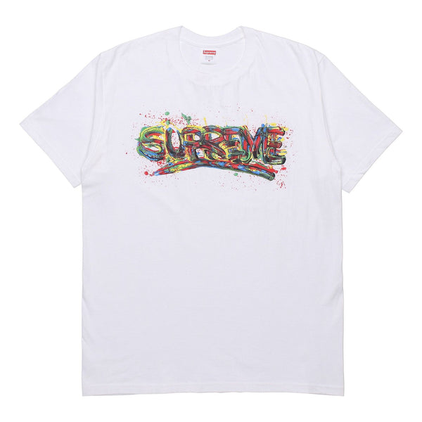 

Футболка ss20 week 1 paint logo tee logo tee Supreme, белый
