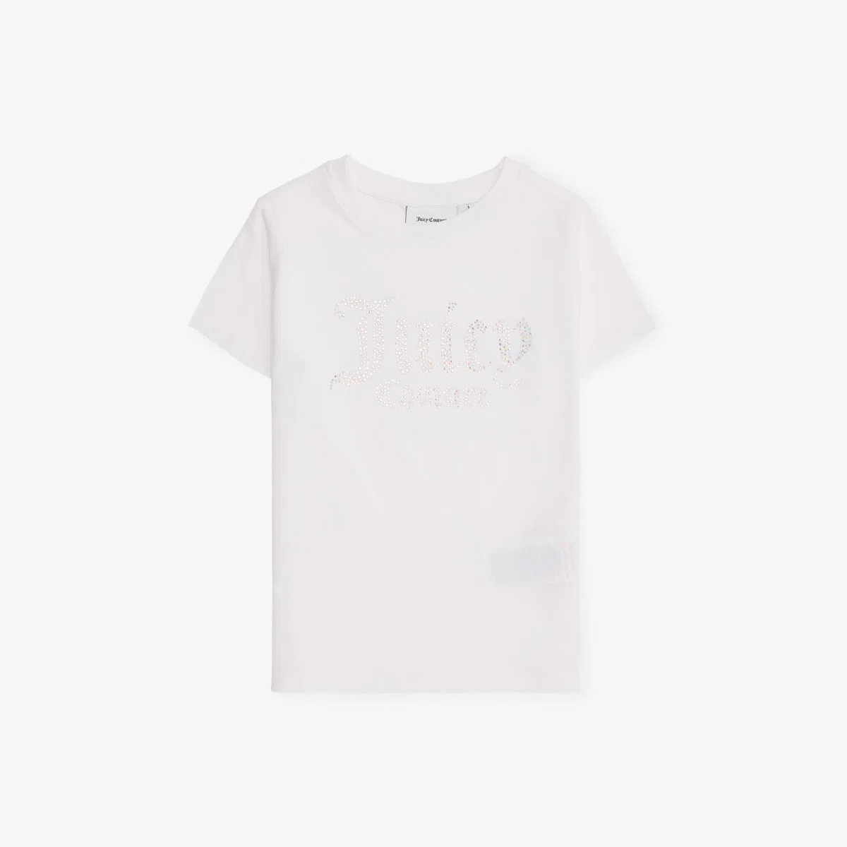 Детская хлопковая футболка с логотипом Diamante, размер 7-15 лет Juicy Couture, ярко-белый