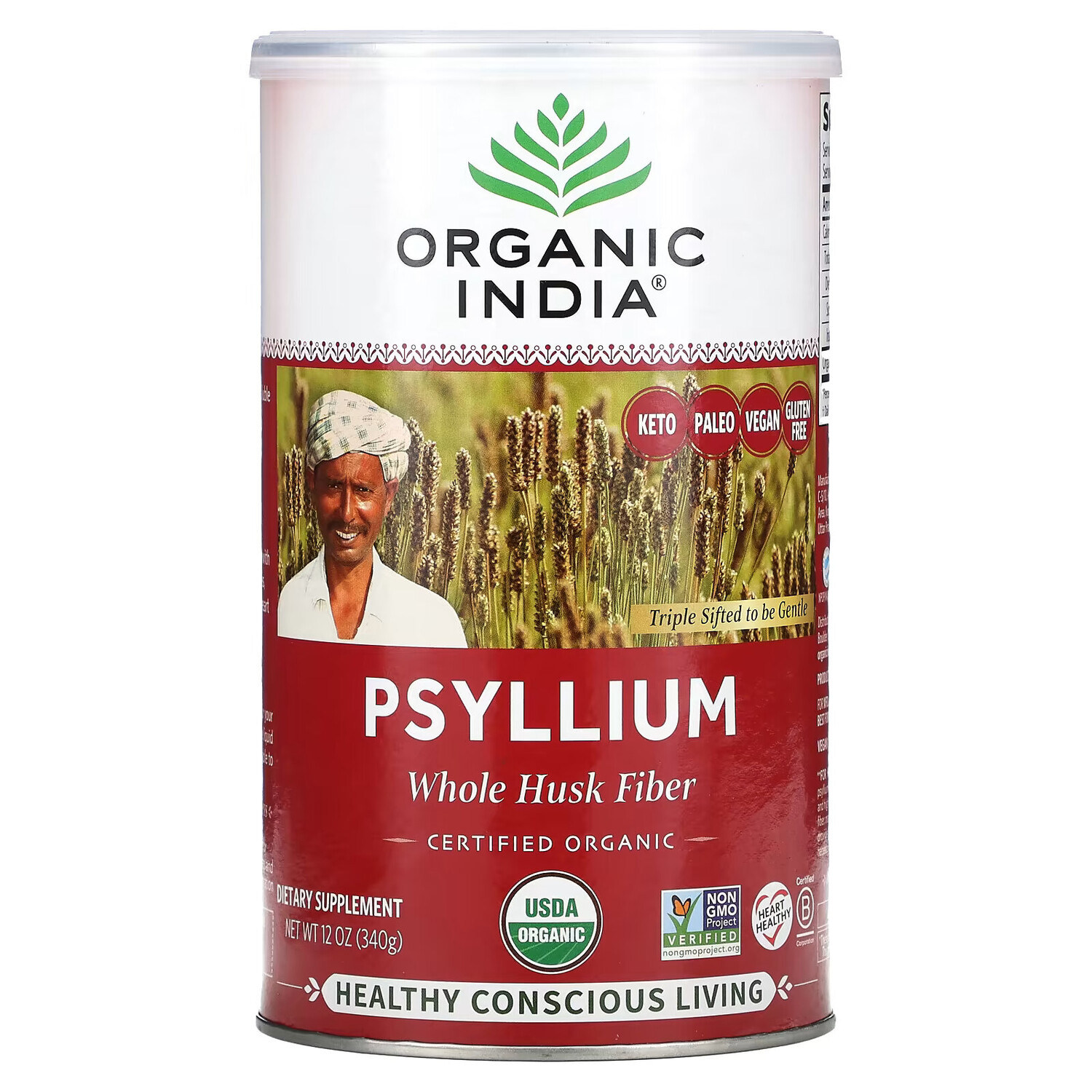 

Organic India, Подорожник, клетчатка из шелухи органического подорожника, 340 г (12 унций)