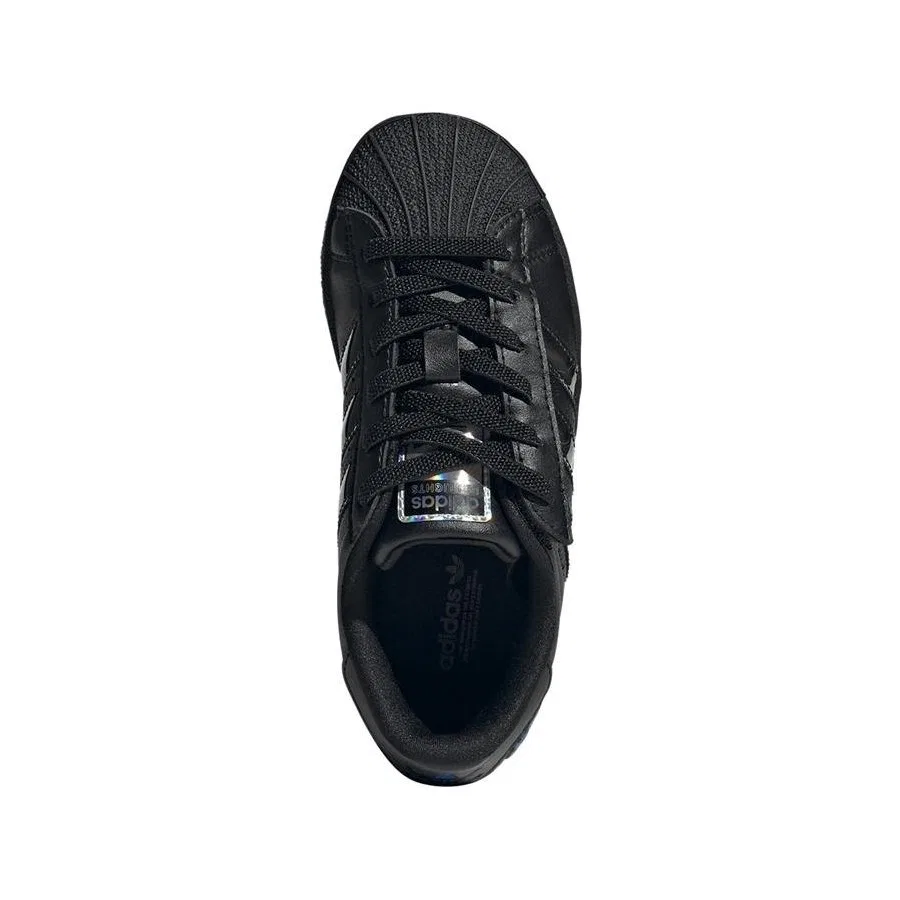 Детские светящиеся кроссовки с подсветкой SUPERSTAR LED LIGHTS CF EL C JS1291 adidas, Бело-черный — фото 3