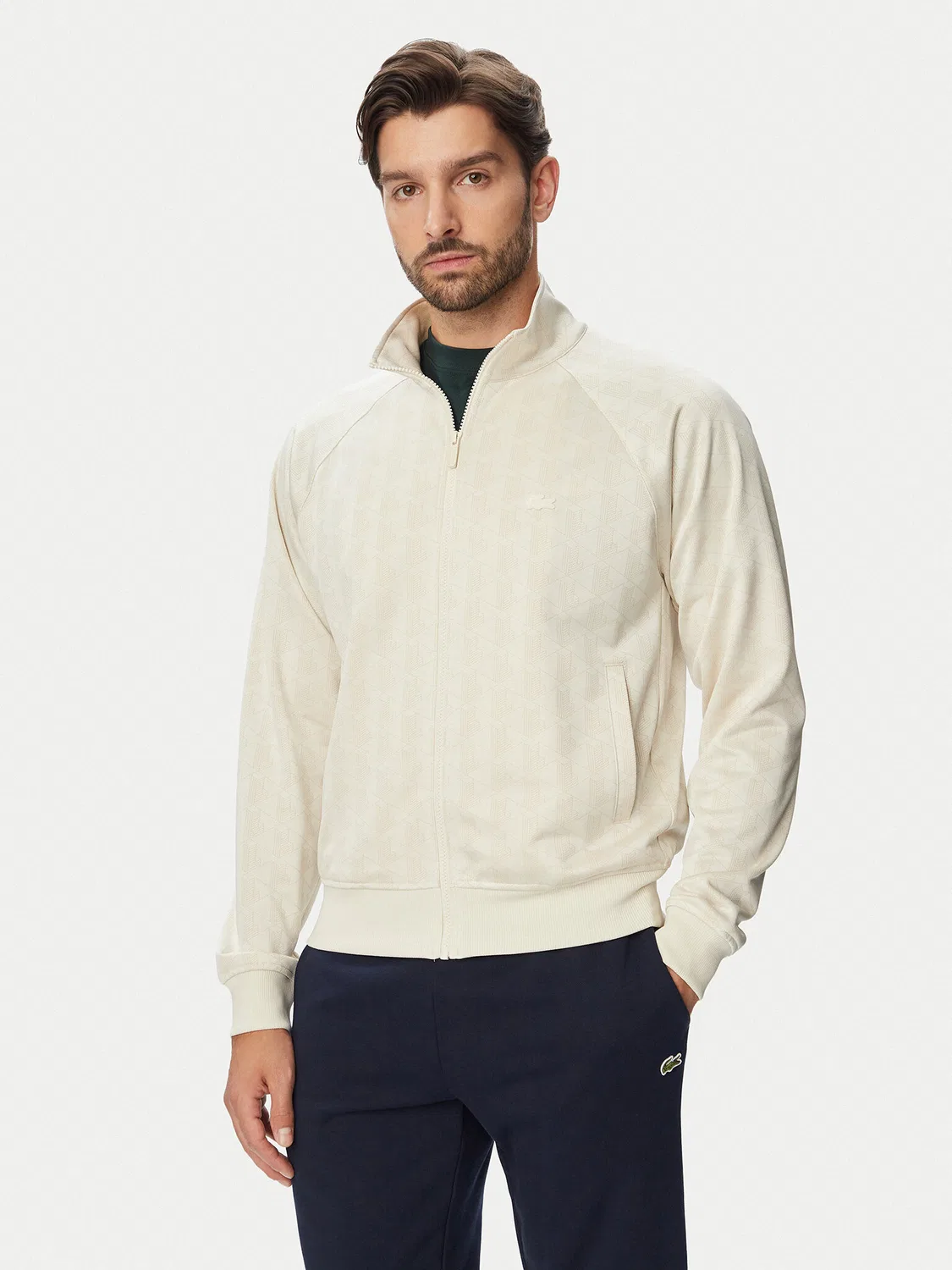Мужская толстовка стандартного кроя Lacoste, светло-бежевый