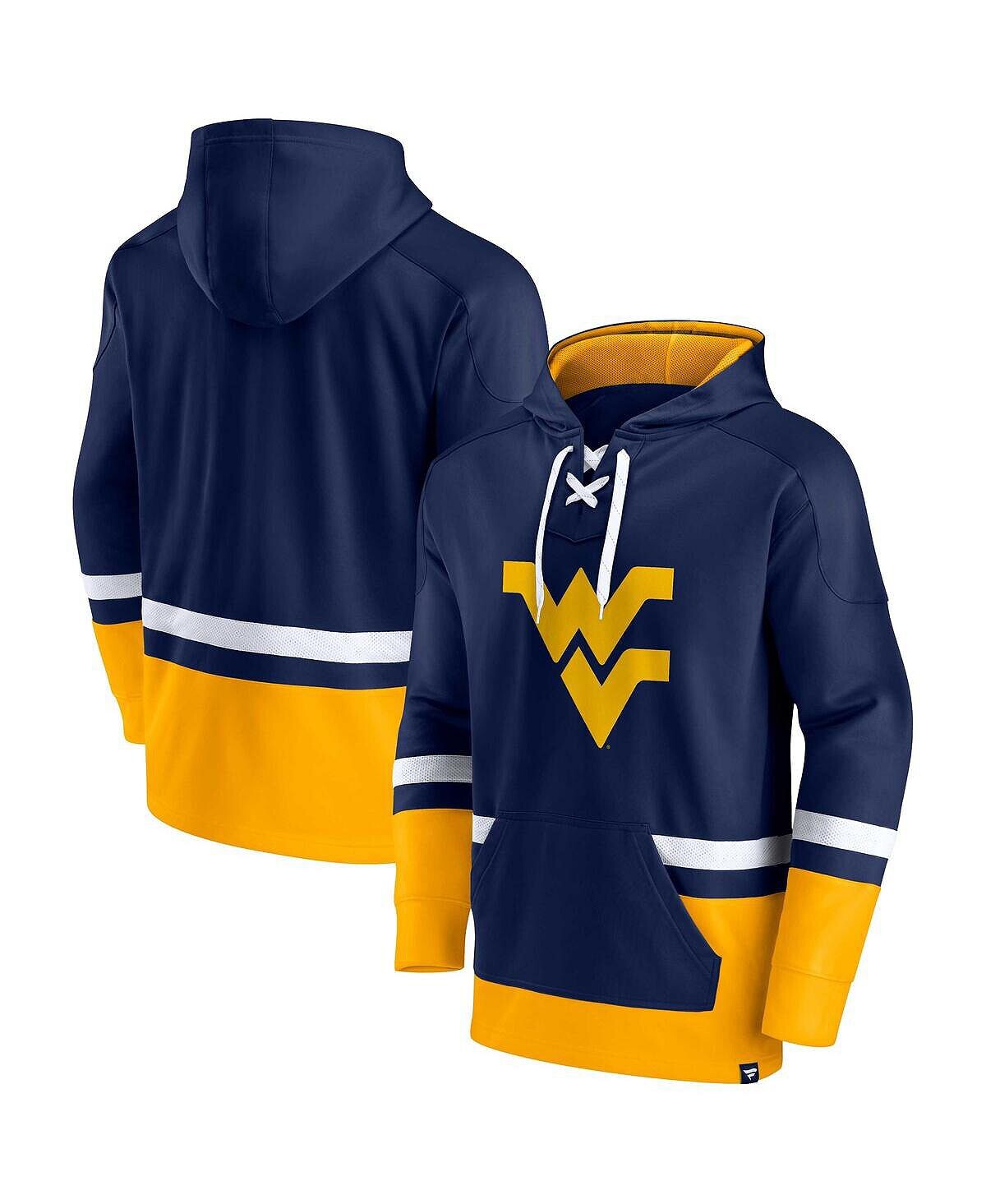 

Мужская фирменная толстовка с капюшоном west virginia mountaineers first battle pullover navy Fanatics, синий