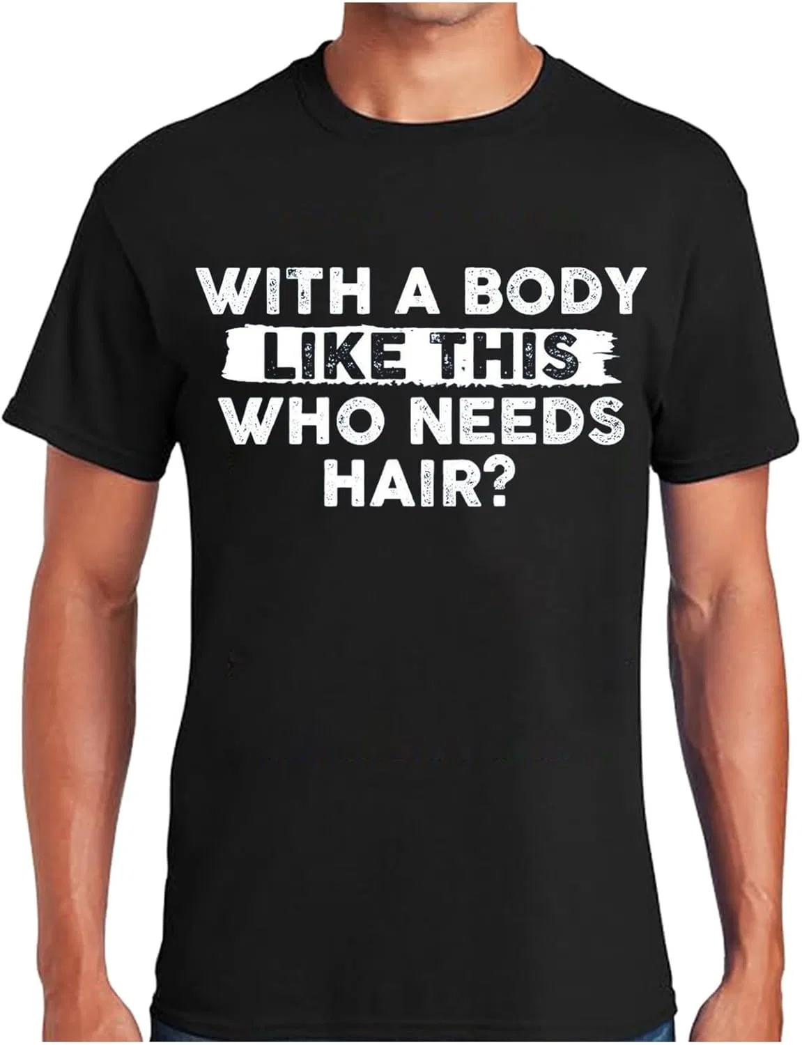 Мужская футболка с принтом Funny T-Shirt, Black — фото 2
