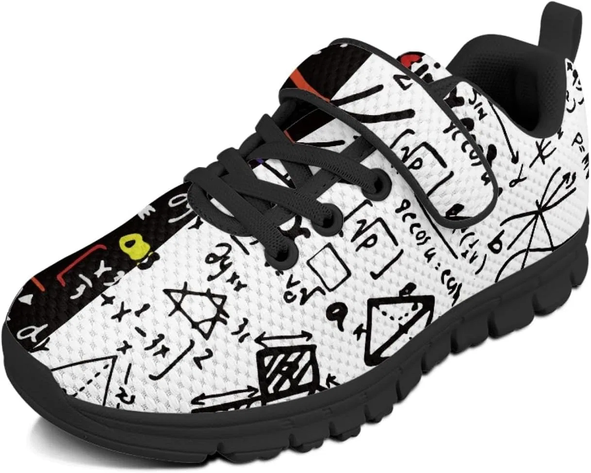 Детские кроссовки для девочек с принтом Dajingkj, Scientific Notation Black