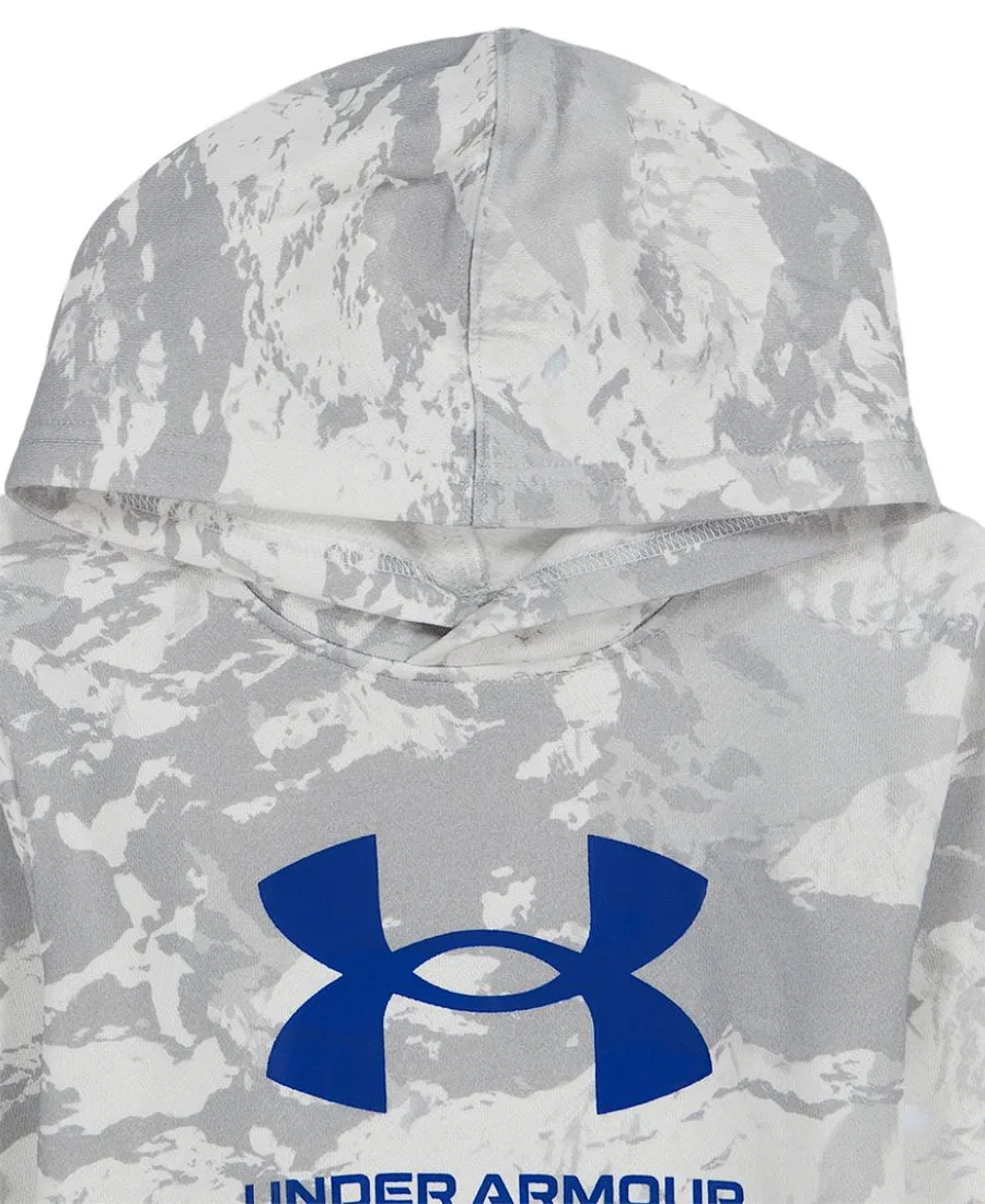 Комплект из худи и джоггеров с флисом Rival Under Armour, White Camo/Mod Gray Heather — фото 3